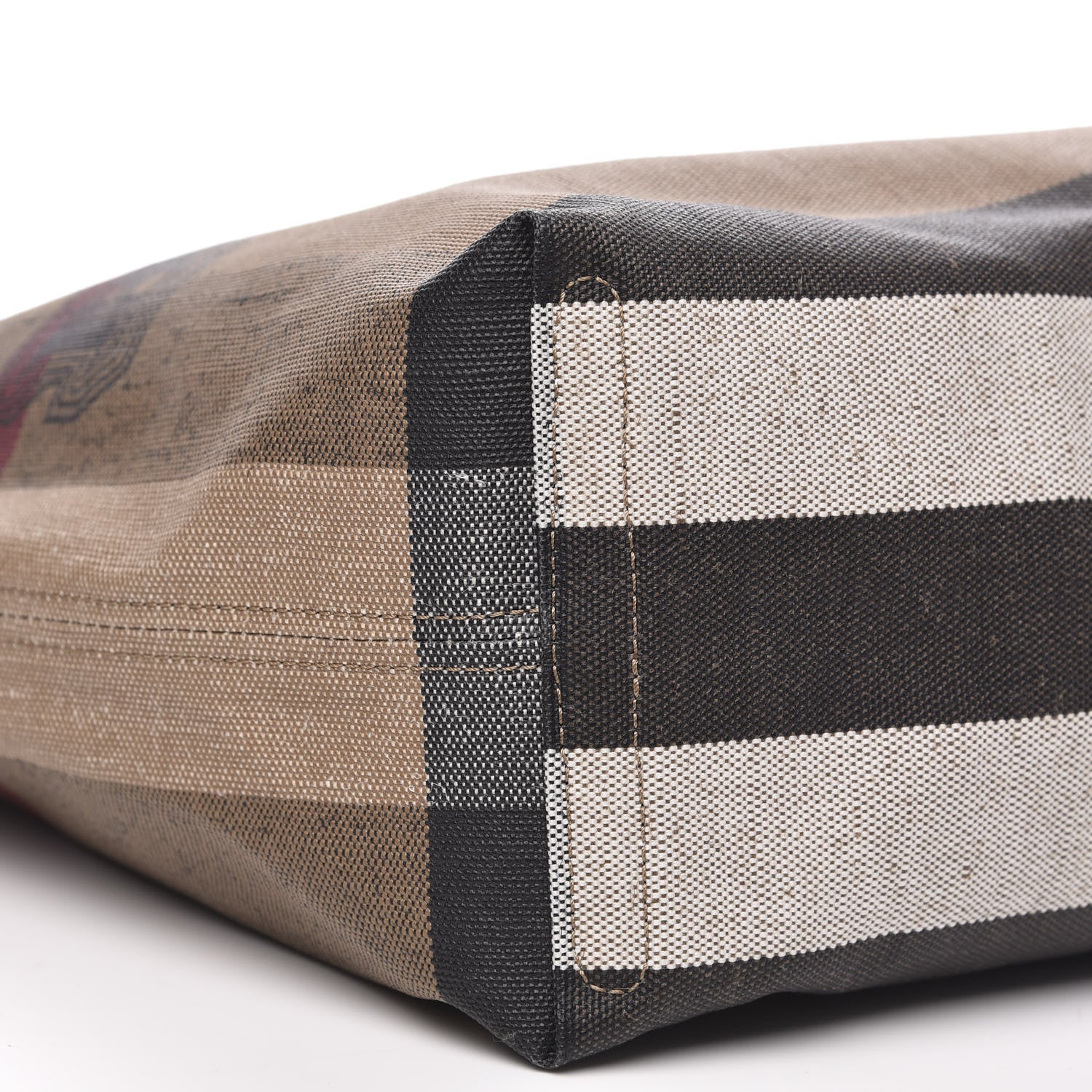 Burberry Coated Canvas Mega Check Medium Doodle Tote Black 7 of 9