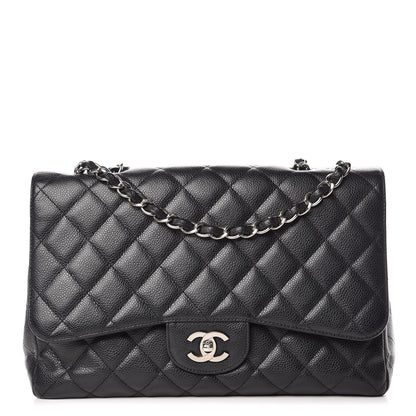 Chanel Caviar Quilted Jumbo Single Flap Black 1 of 9