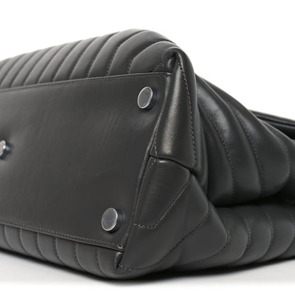 Saint Laurent Calfskin Y Quilted Monogram Large Loulou Chain Satchel Earth 9 of 9