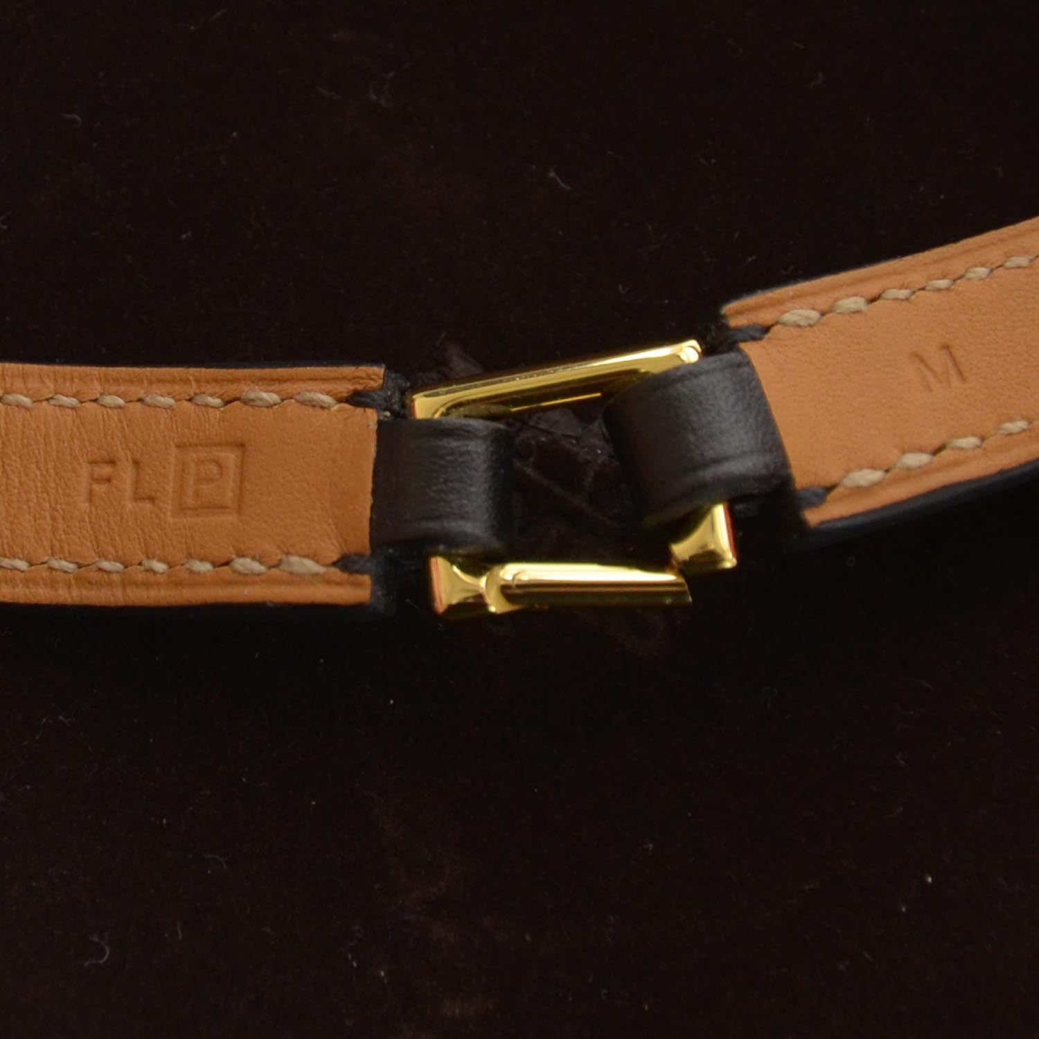 Hermes Chamonix Rivale Double Tour Bracelet Medium Black 7 of 7