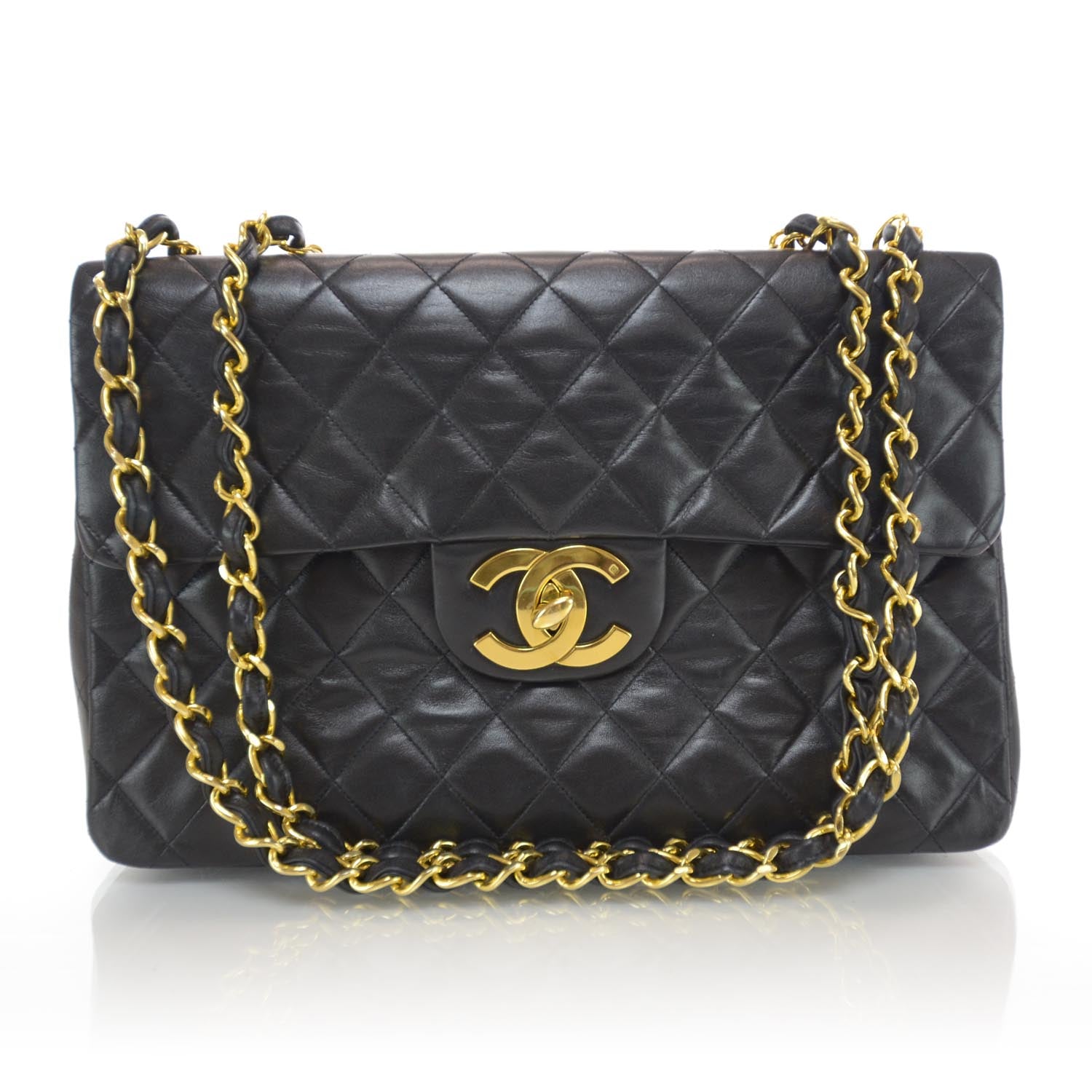 Chanel Lambskin XL Jumbo Flap Black 1 of 9