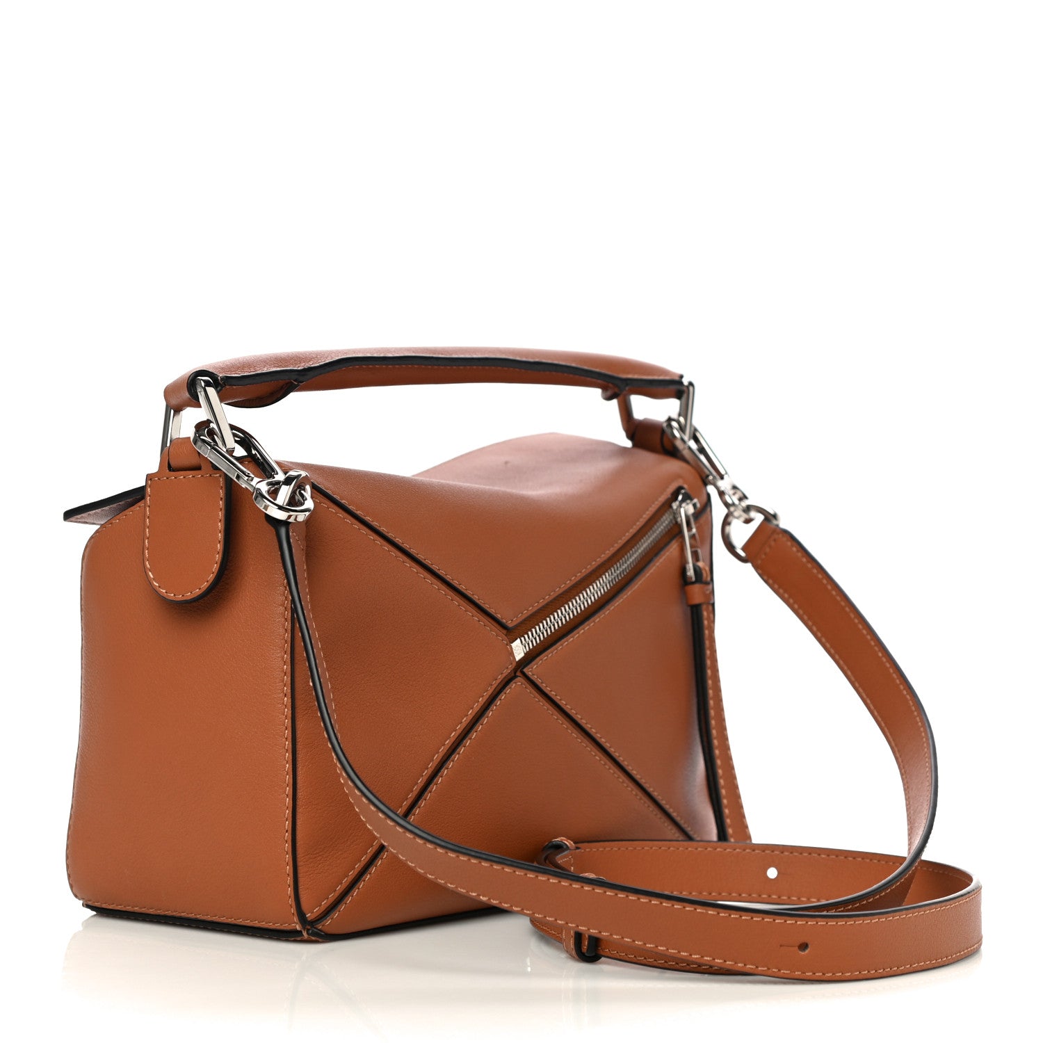 Loewe Calfskin Small Puzzle Bag Tan 3 of 9