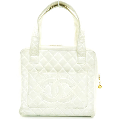 Chanel Lambskin Quilted CC Handbag White 4 of 9