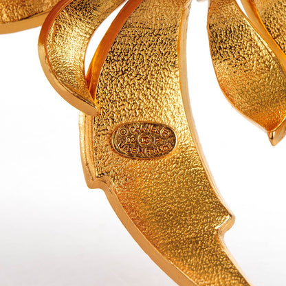 Chanel Pearl Crystal Large Palm Tree Cuff Gold 5 of 5