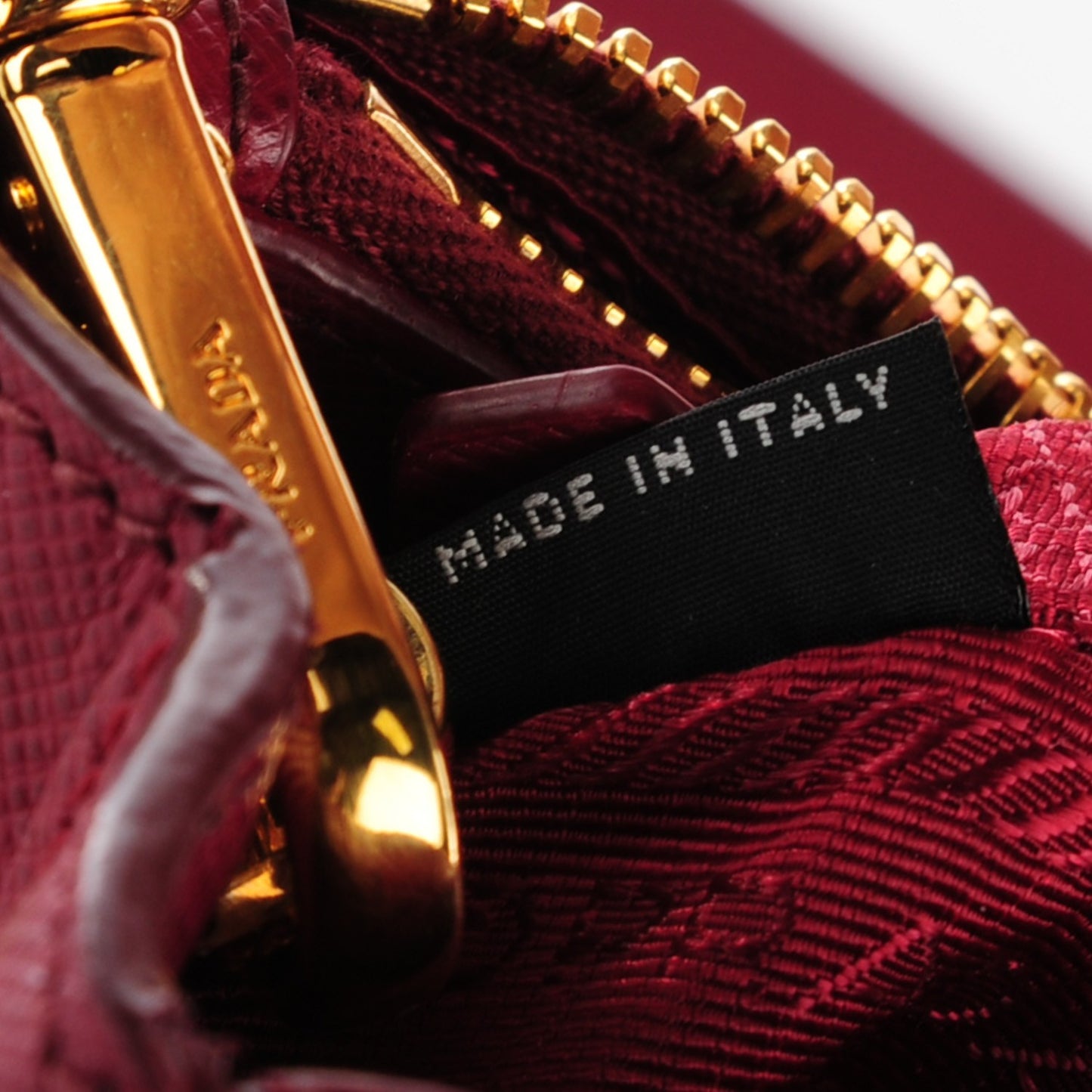 Saffiano Mini Galleria Double Zip Tote Cerise