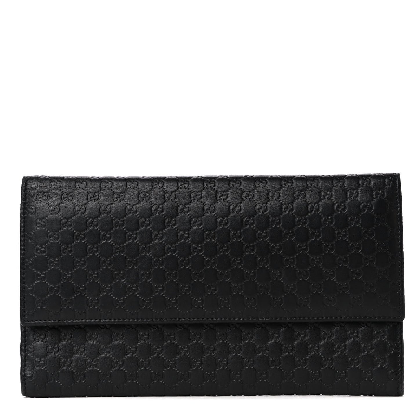 Microguccissima Travel Organizer Flap Wallet Black