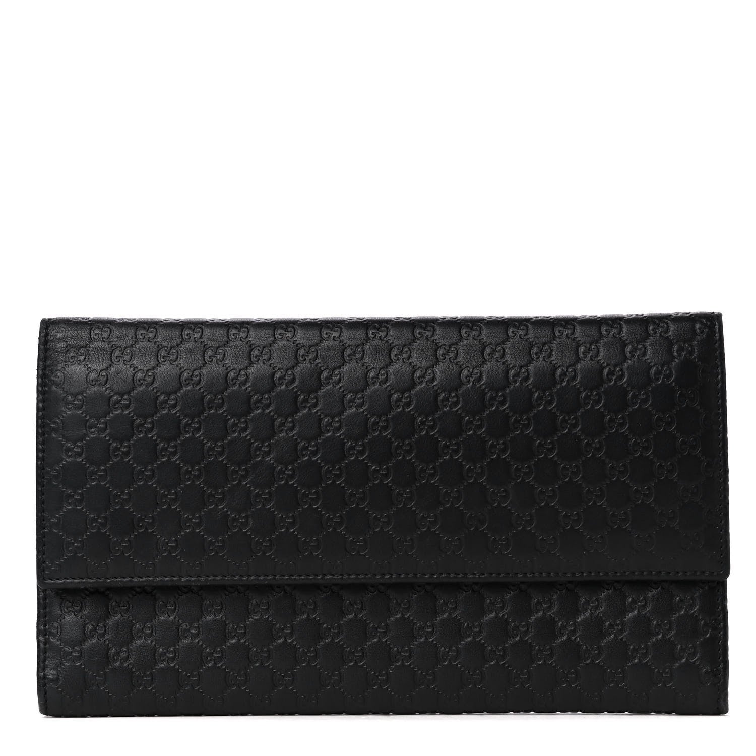 Gucci Microguccissima Travel Organizer Flap Wallet Black 1 of 5