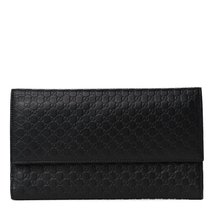 Gucci Microguccissima Travel Organizer Flap Wallet Black 1 of 5