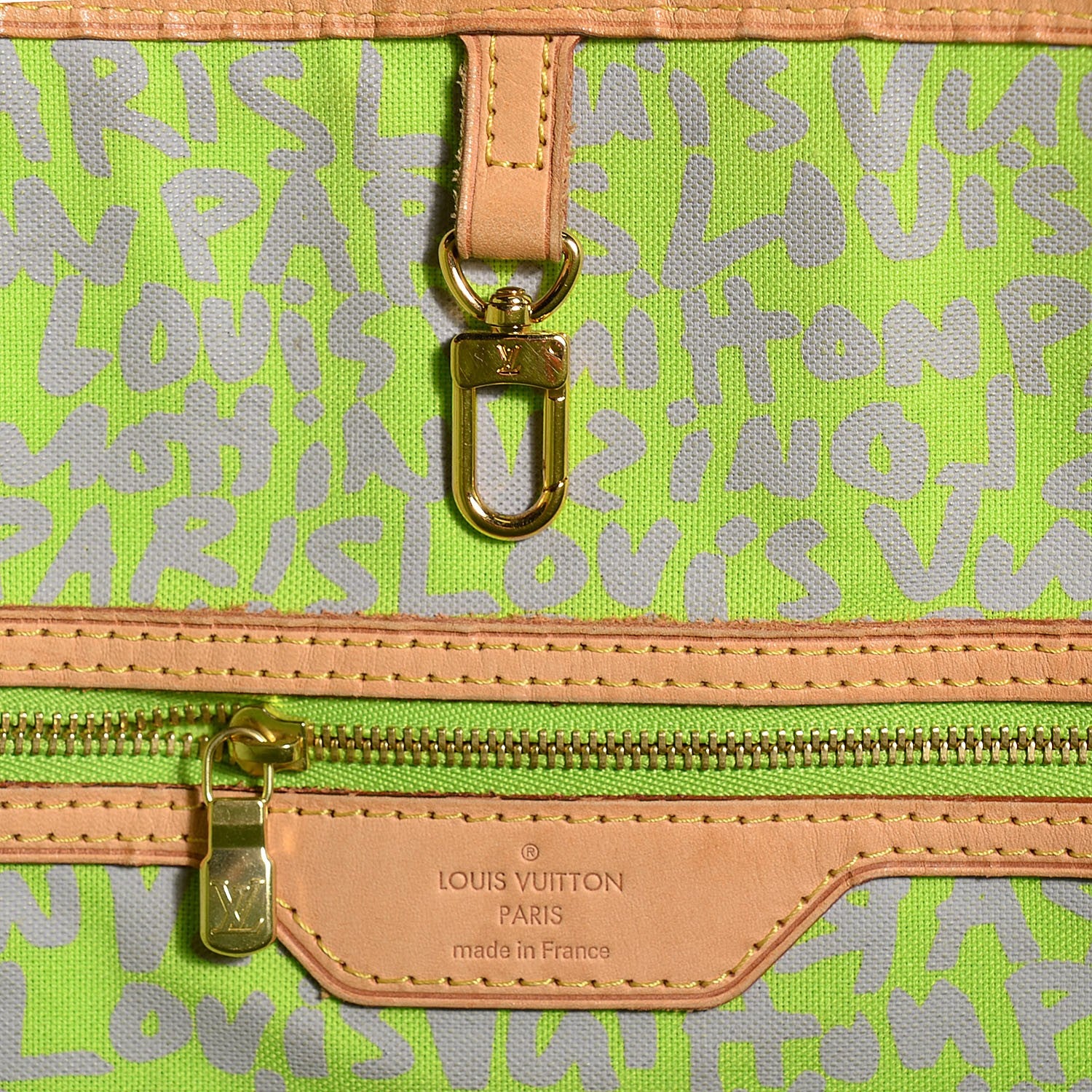 Louis Vuitton Monogram Graffiti Neverfull GM Green 6 of 7