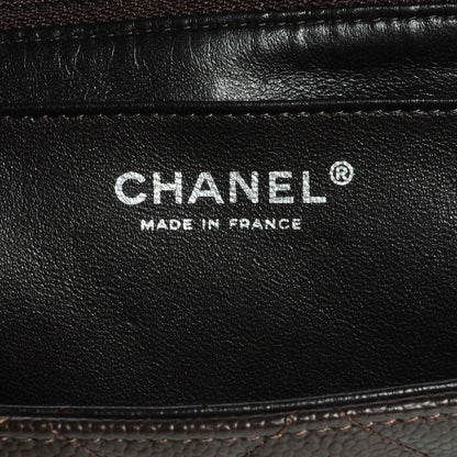 Chanel Caviar Quilted Jumbo Single Flap Dark Brown 7 of 8