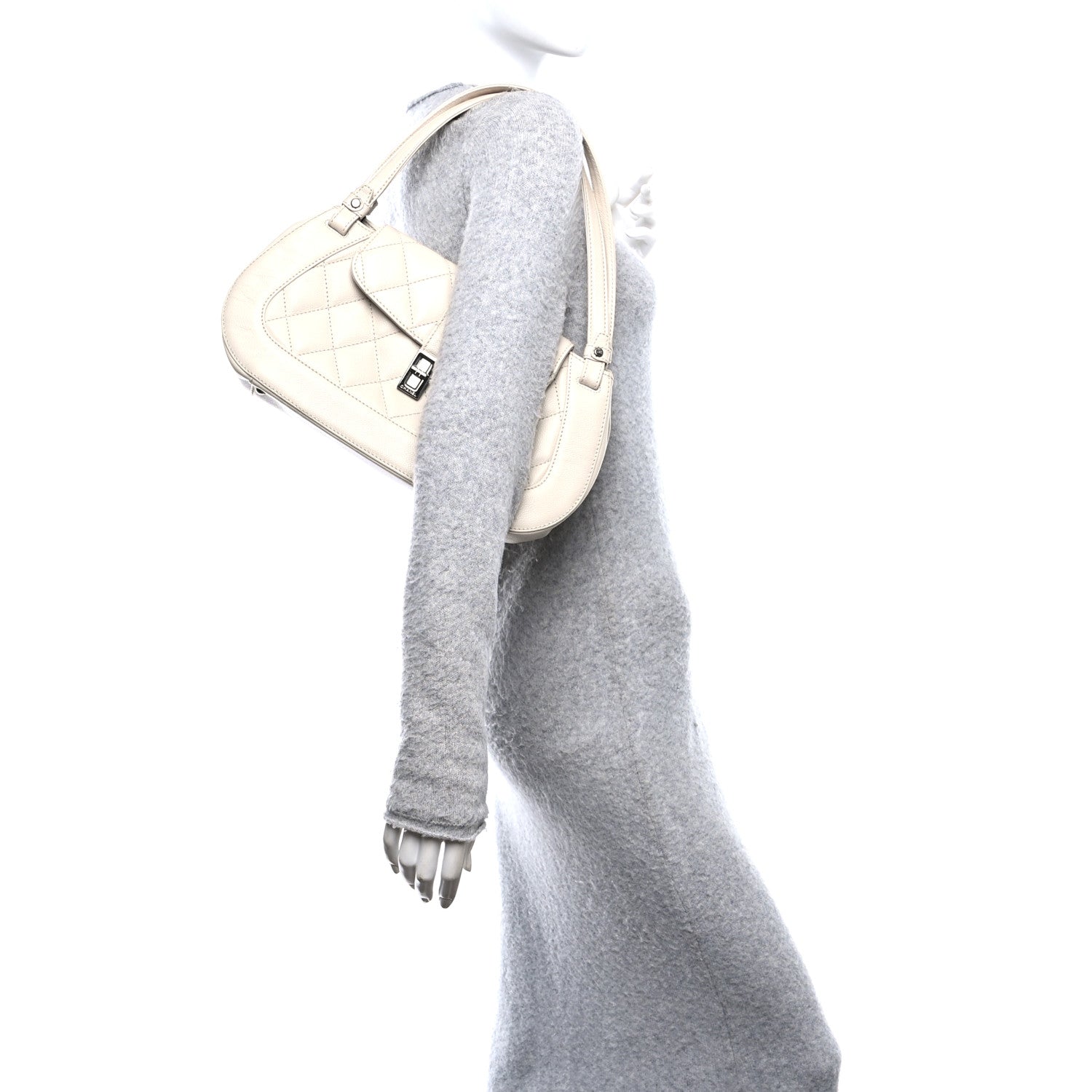 Chanel Caviar Quilted Mademoiselle Flap Bag Light Beige 2 of 10