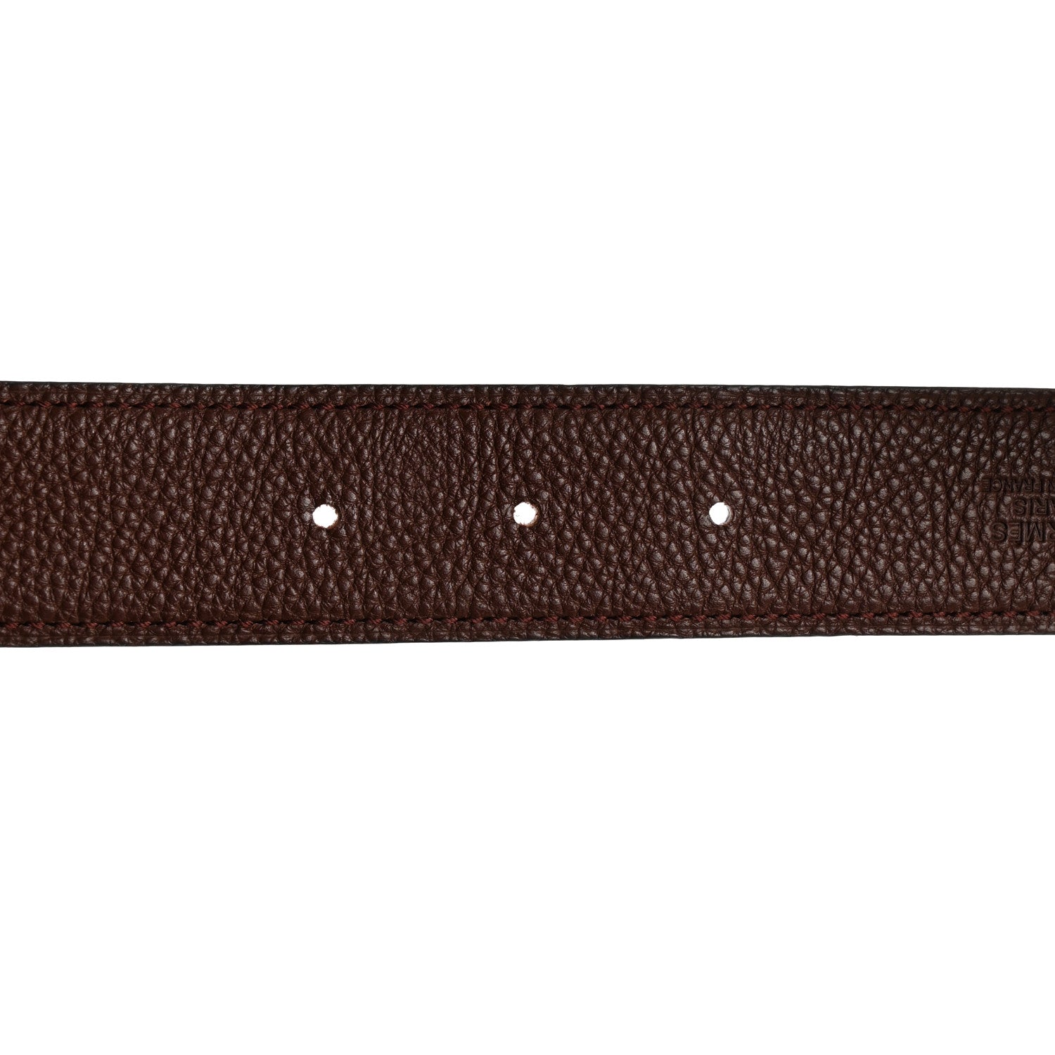 Hermes Box Togo 32mm Belt Strap 90 Chocolate Rouge H 5 of 7