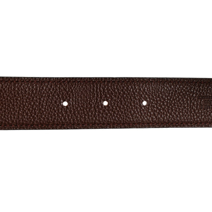 Hermes Box Togo 32mm Belt Strap 90 Chocolate Rouge H 5 of 7