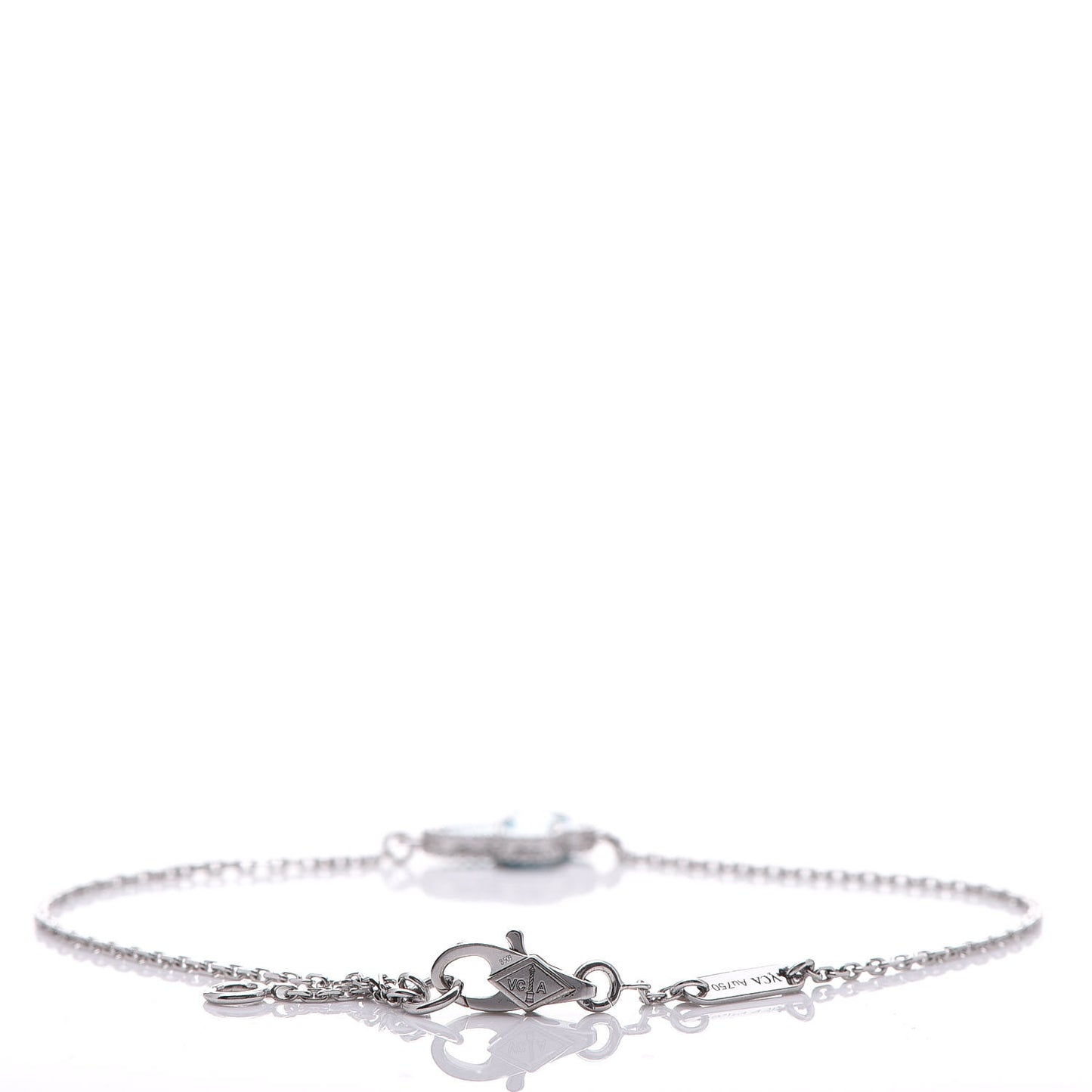18K White Gold Turquoise Sweet Alhambra Butterfly Bracelet