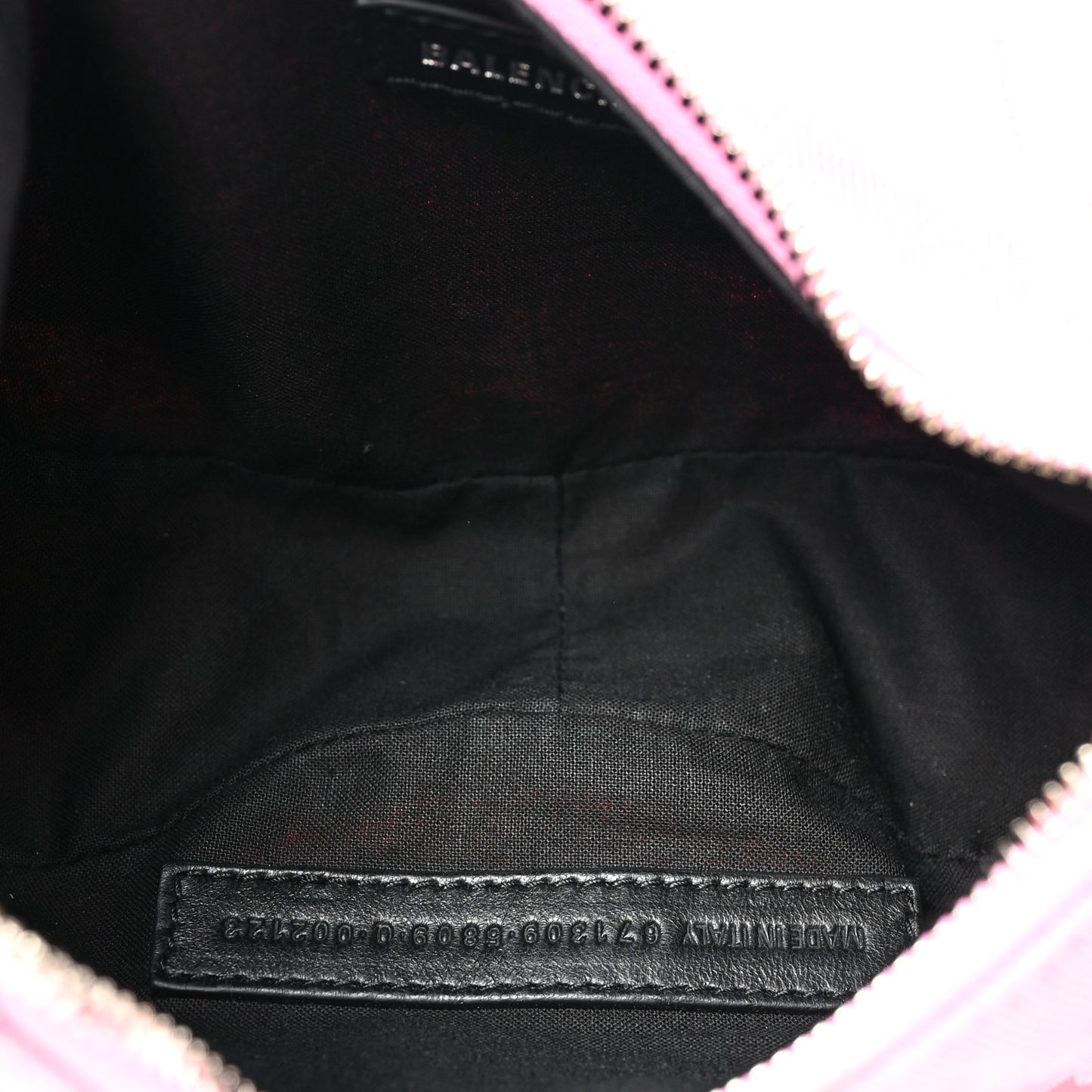 Washed Frayed Denim Crystal Le Cagole Shoulder Bag XS Denim Pink