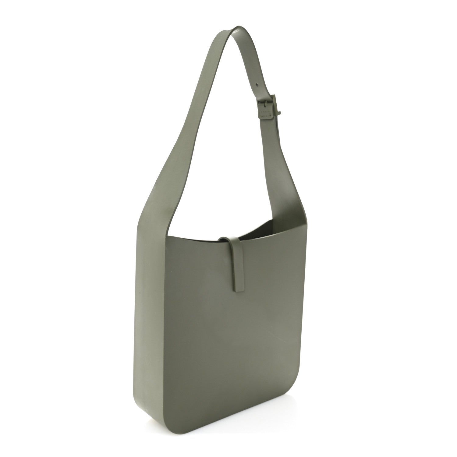 Saint Laurent Rubber Small Le 5 A 7 Hobo Burnt Olive 3 of 9