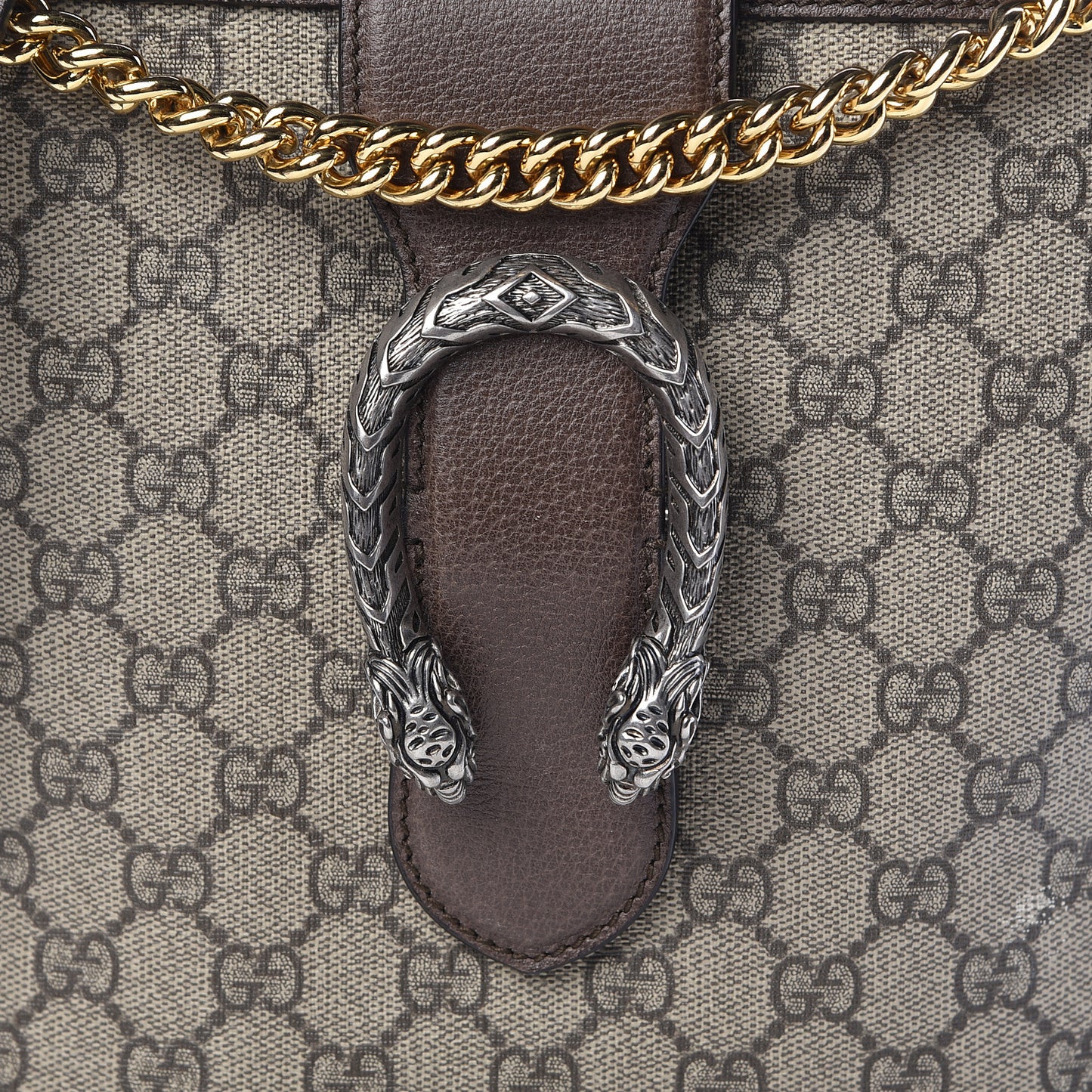 GG Supreme Monogram Medium Dionysus Bucket Bag Beige New Acero