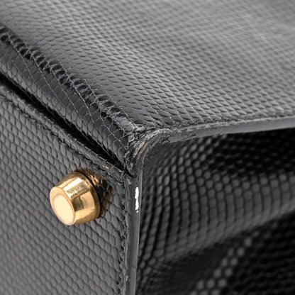 Hermes Lizard Mini Kelly Sellier 20 Black 11 of 16