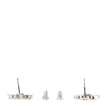 Chanel Baguette Crystal CC Earrings Silver 2 of 3