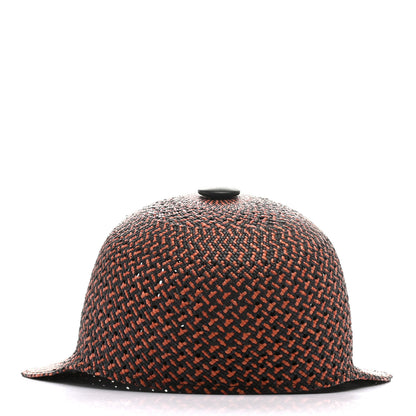Hermes Panama Straw Chapeau Tanzanie Canna Hat 56 Terracotta Black 6 of 8