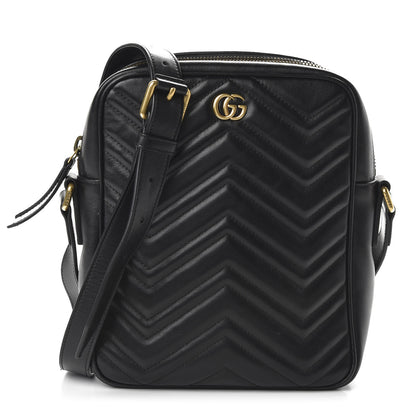 Gucci Calfskin Matelasse GG Marmont Travel Bag Black 1 of 10