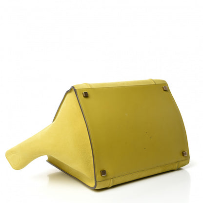 Celine Nubuck Medium Phantom Luggage Chartreuse 4 of 16