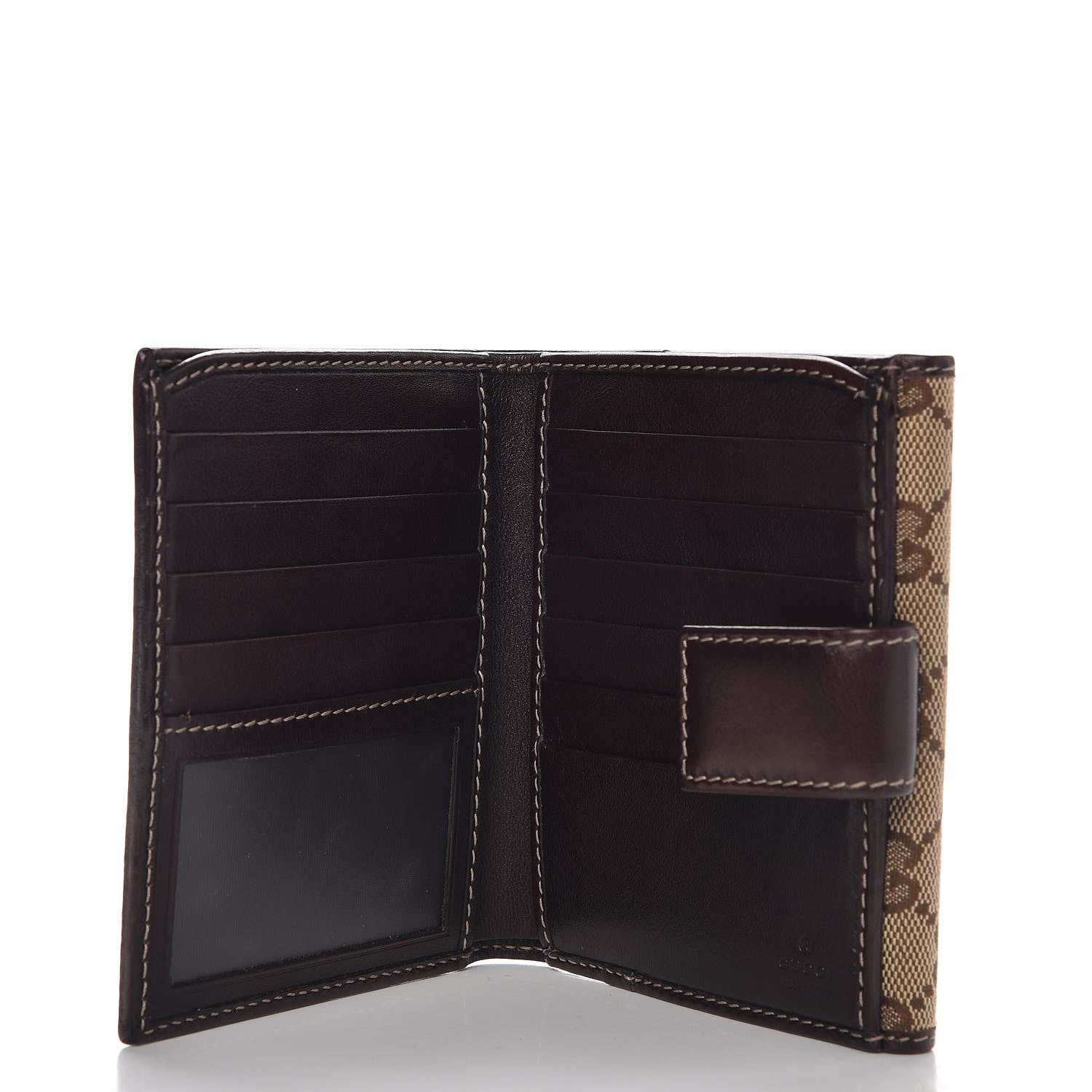 Gucci Monogram New Britt French Wallet Dark Brown 5 of 8