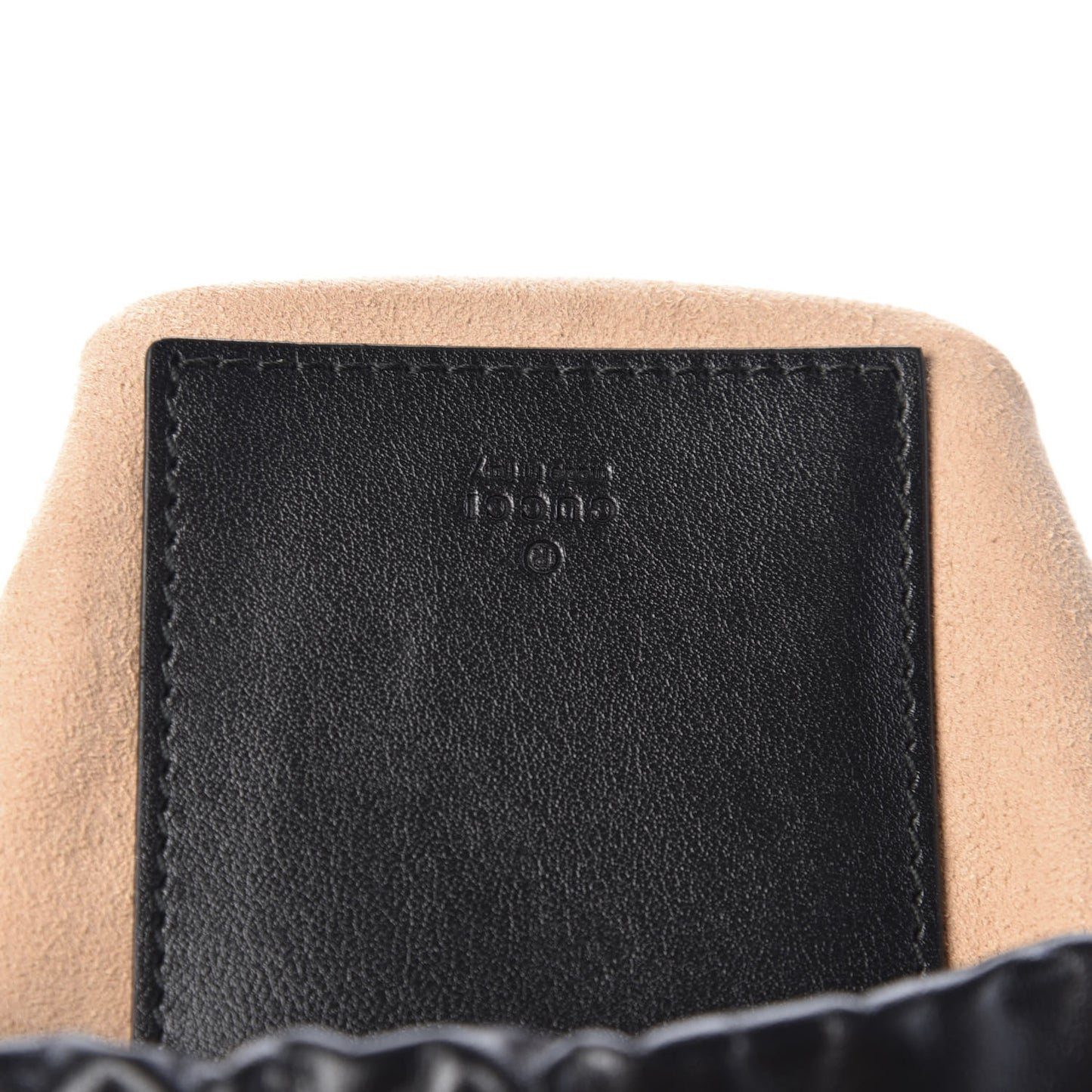 Calfskin Matelasse Mini GG Marmont 2.0 Bucket Bag Black