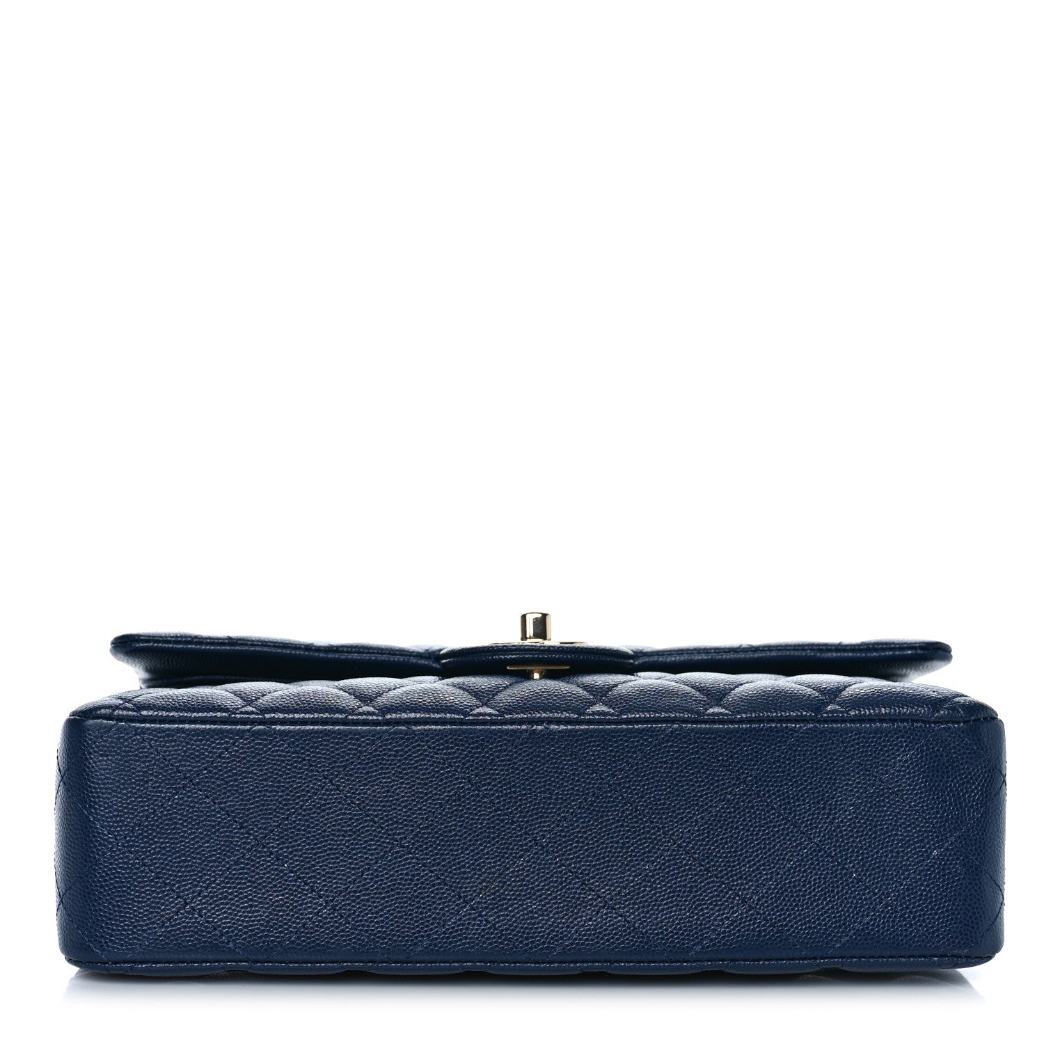 Chanel Caviar Quilted Medium Double Flap Dark Blue 10 of 13