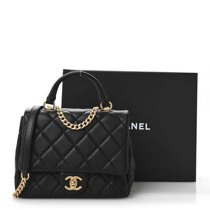 Chanel Caviar Quilted Small Top Handle Flap Black 11 of 11