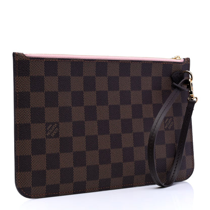 Louis Vuitton Damier Ebene Neverfull MM GM Pochette Rose Ballerine 2 of 5