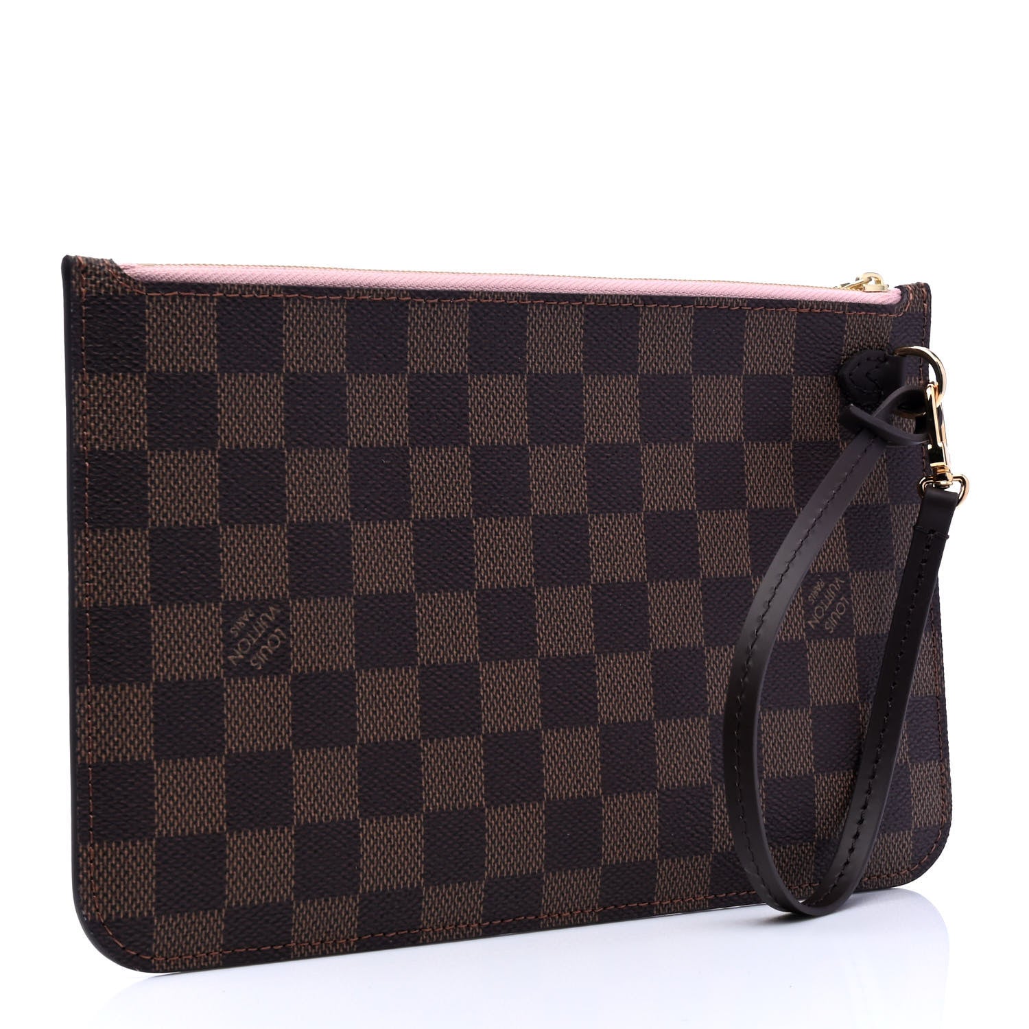 Louis Vuitton Damier Ebene Neverfull MM GM Pochette Rose Ballerine 2 of 5