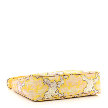 Prada Broccato Mini Re-Edition 2000 Bag Limone Lurex 4 of 10