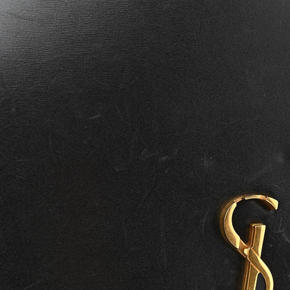 Saint Laurent Smooth Calfskin Medium Classic Monogram Cassandra Top Handle Black Rouge Legion 13 of 16
