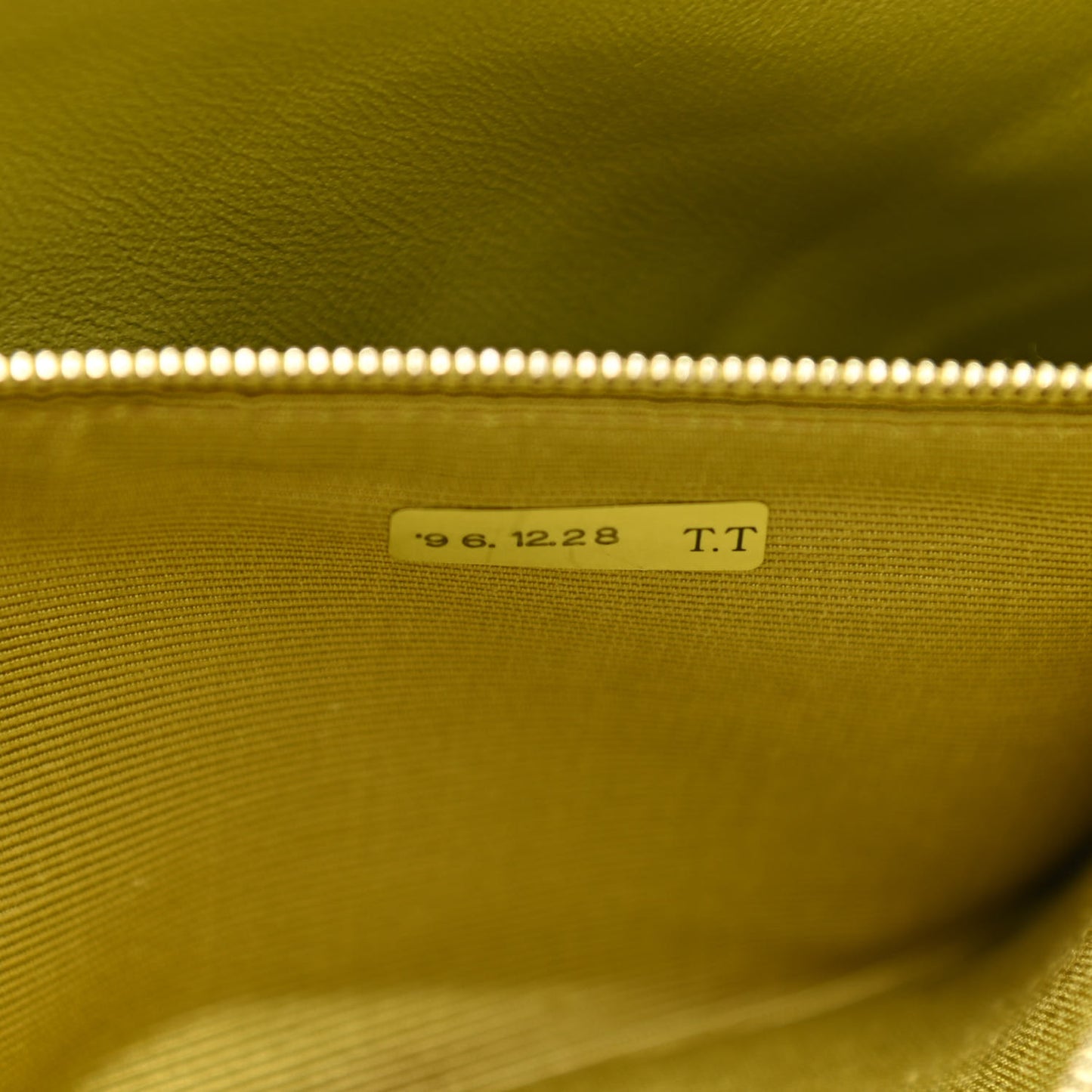Lambskin Quilted Flap Clutch Light Green