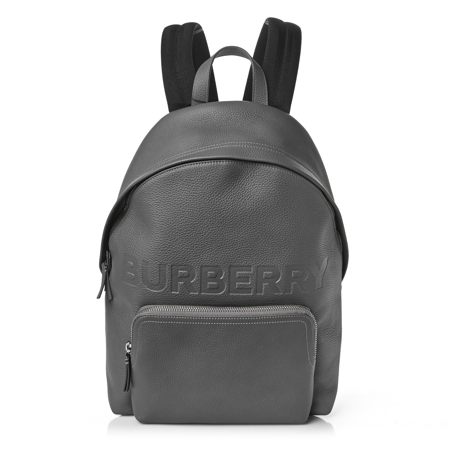 Burberry Pebbled Calfskin Abbeydale Backpack Grey 1 of 8