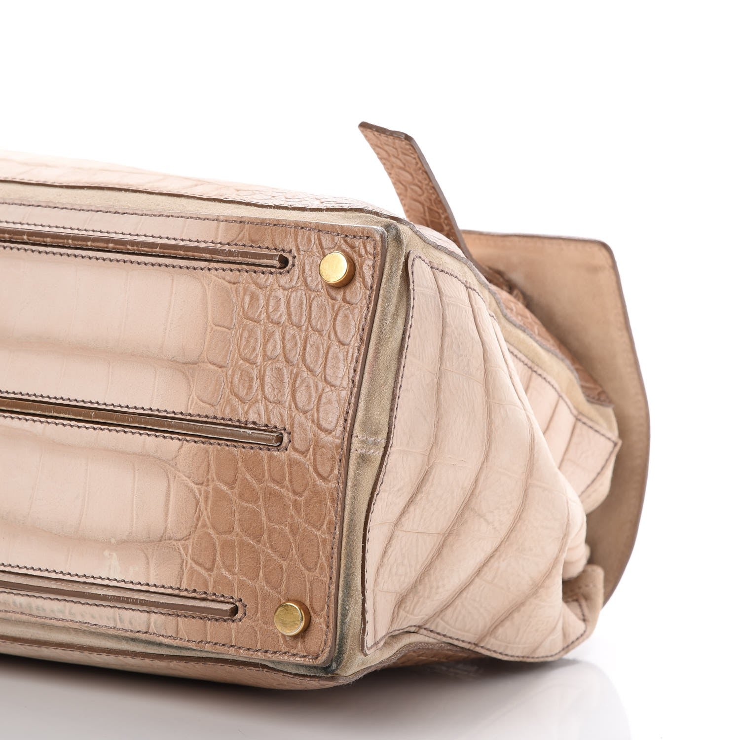 Saint Laurent Nubuck Croc Embossed Large Muse Two Beige 20 of 20