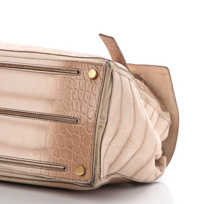 Saint Laurent Nubuck Croc Embossed Large Muse Two Beige 20 of 20