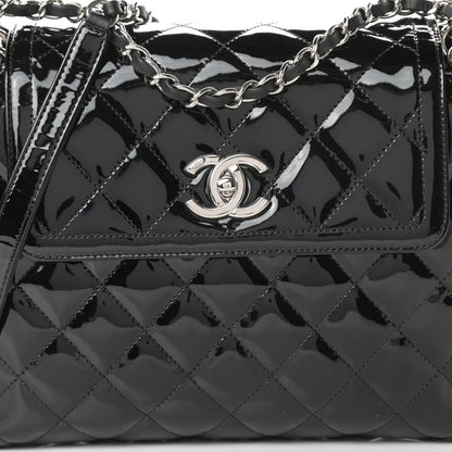 Chanel Patent Quilted Large Coco Shine Accordion Flap Black 8 of 11