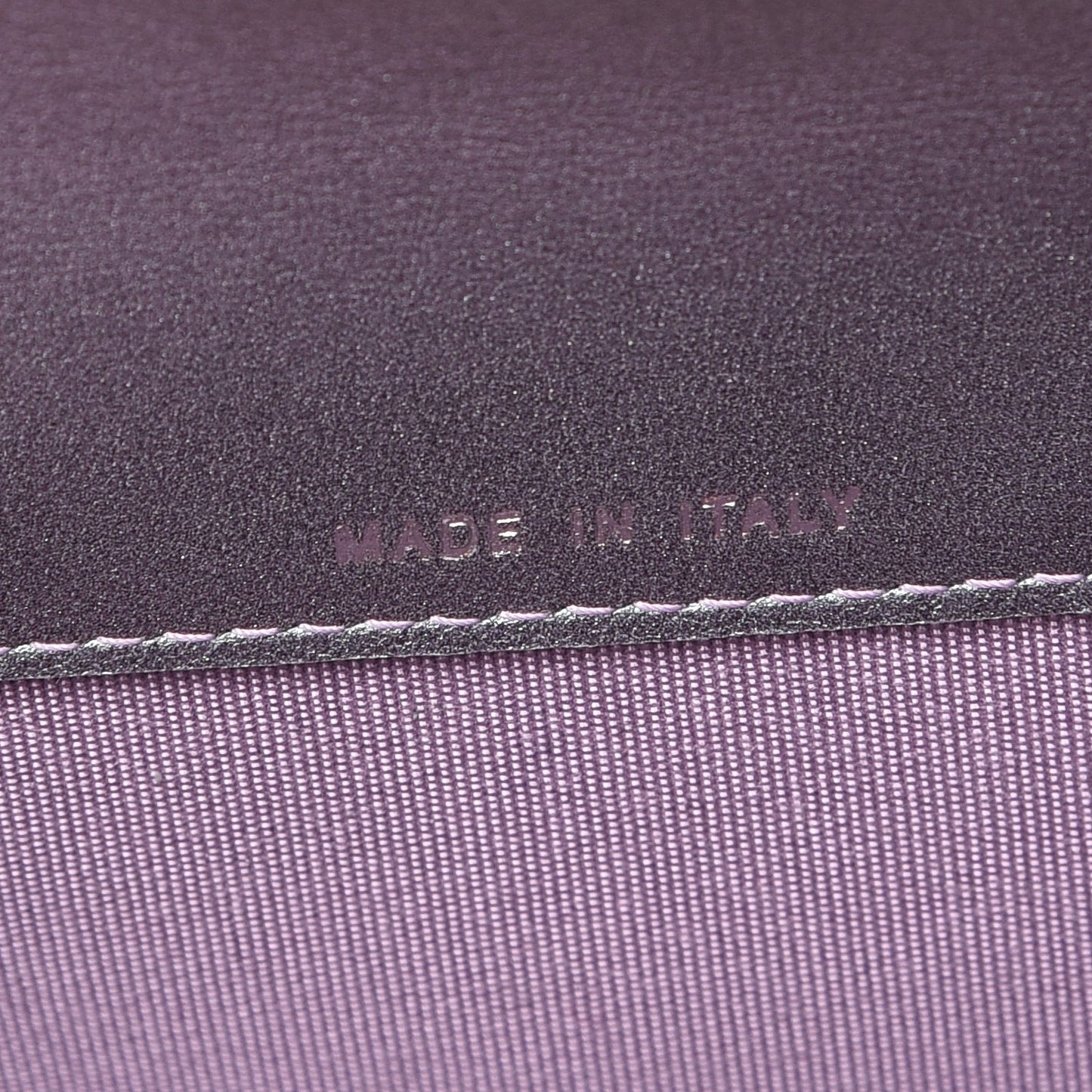 Iridescent Lambskin Chevron Quilted Reissue Card Holder Light Purple
