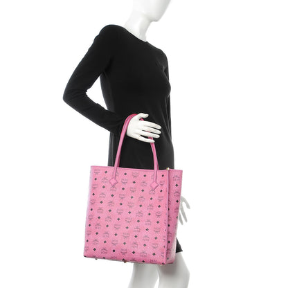 MCM Visetos Shopper Tote Pink 2 of 6
