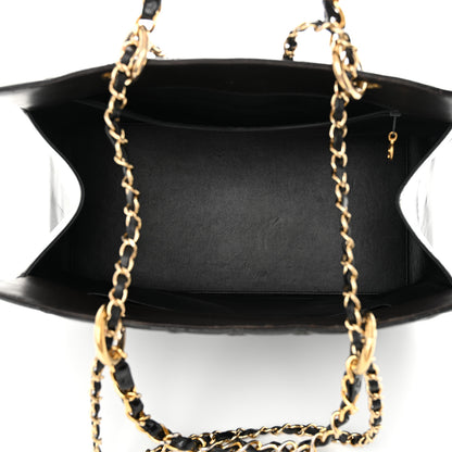 Chanel Patent Quilted Grand Shopping Tote GST Black 5 of 15