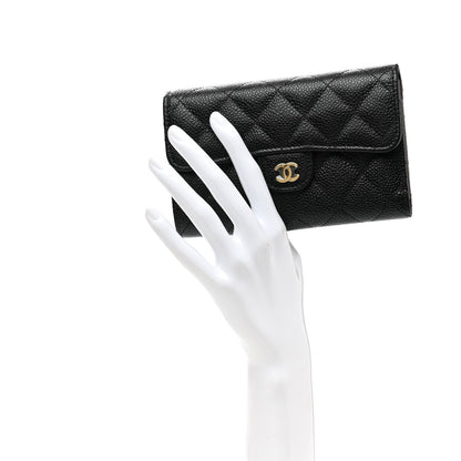 Chanel Caviar Quilted Medium Flap Wallet Black 2 of 9