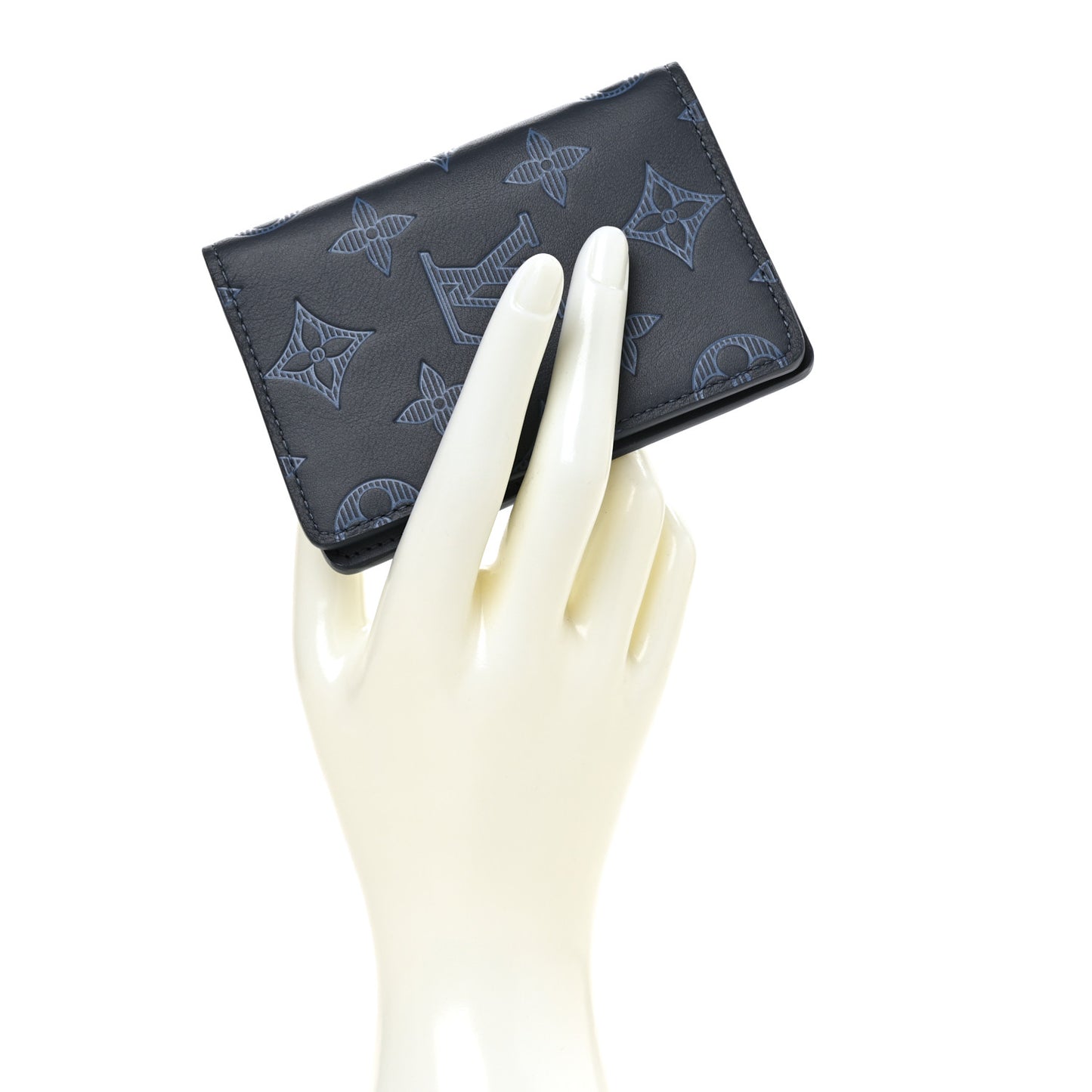 Calfskin Monogram Shadow Pocket Organizer Blue