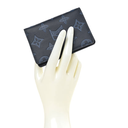 Louis Vuitton Calfskin Monogram Shadow Pocket Organizer Blue 2 of 5