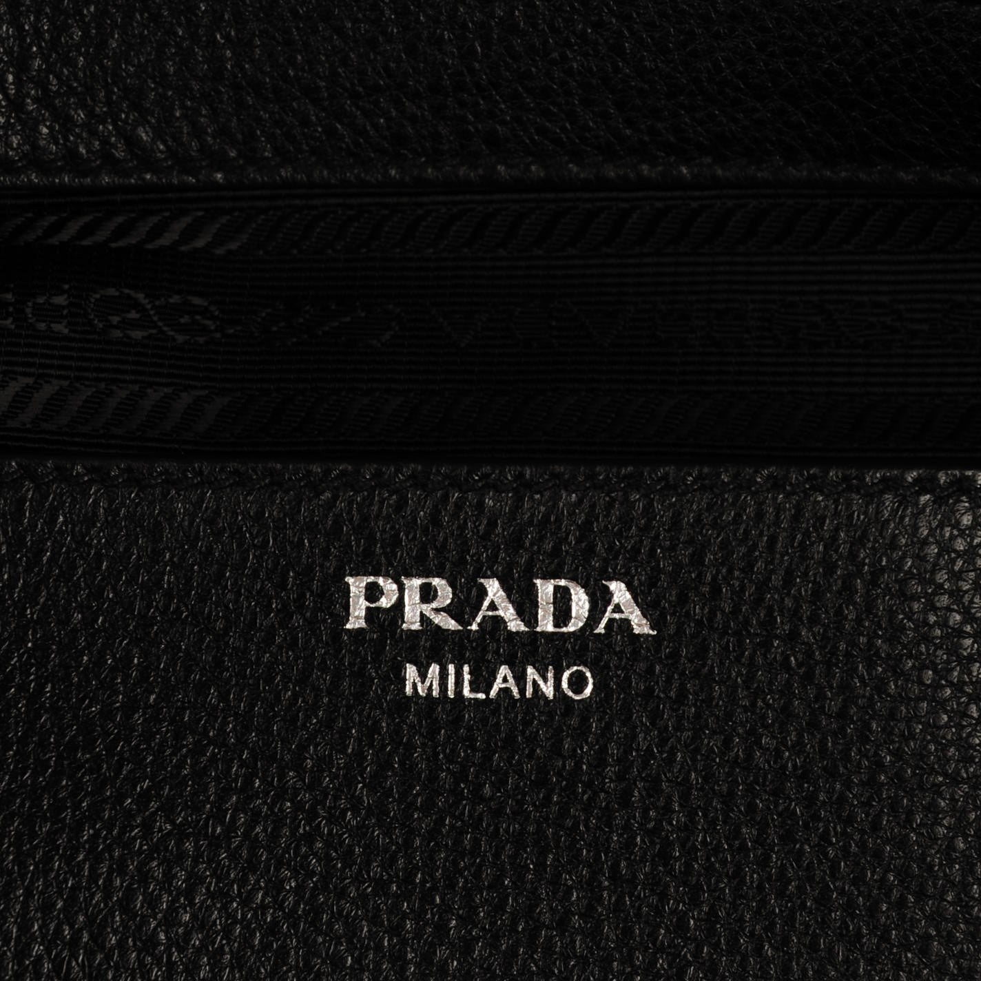 Prada Vitello Daino Tote Nero Black 6 of 8