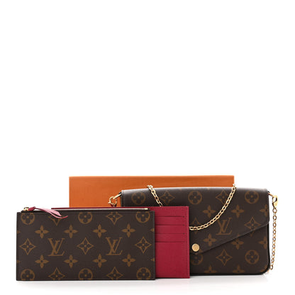 Louis Vuitton Monogram Pochette Felicie Chain Wallet Fuchsia 12 of 12
