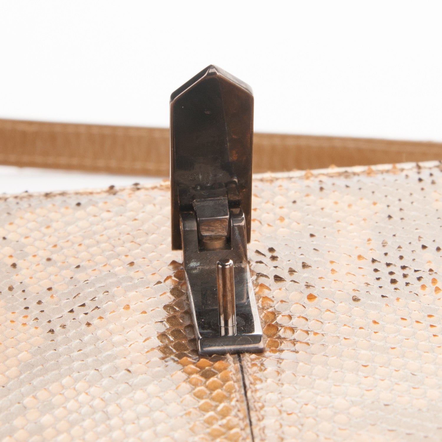 Fendi Metallic Python Convertible Clutch Gold 8 of 10
