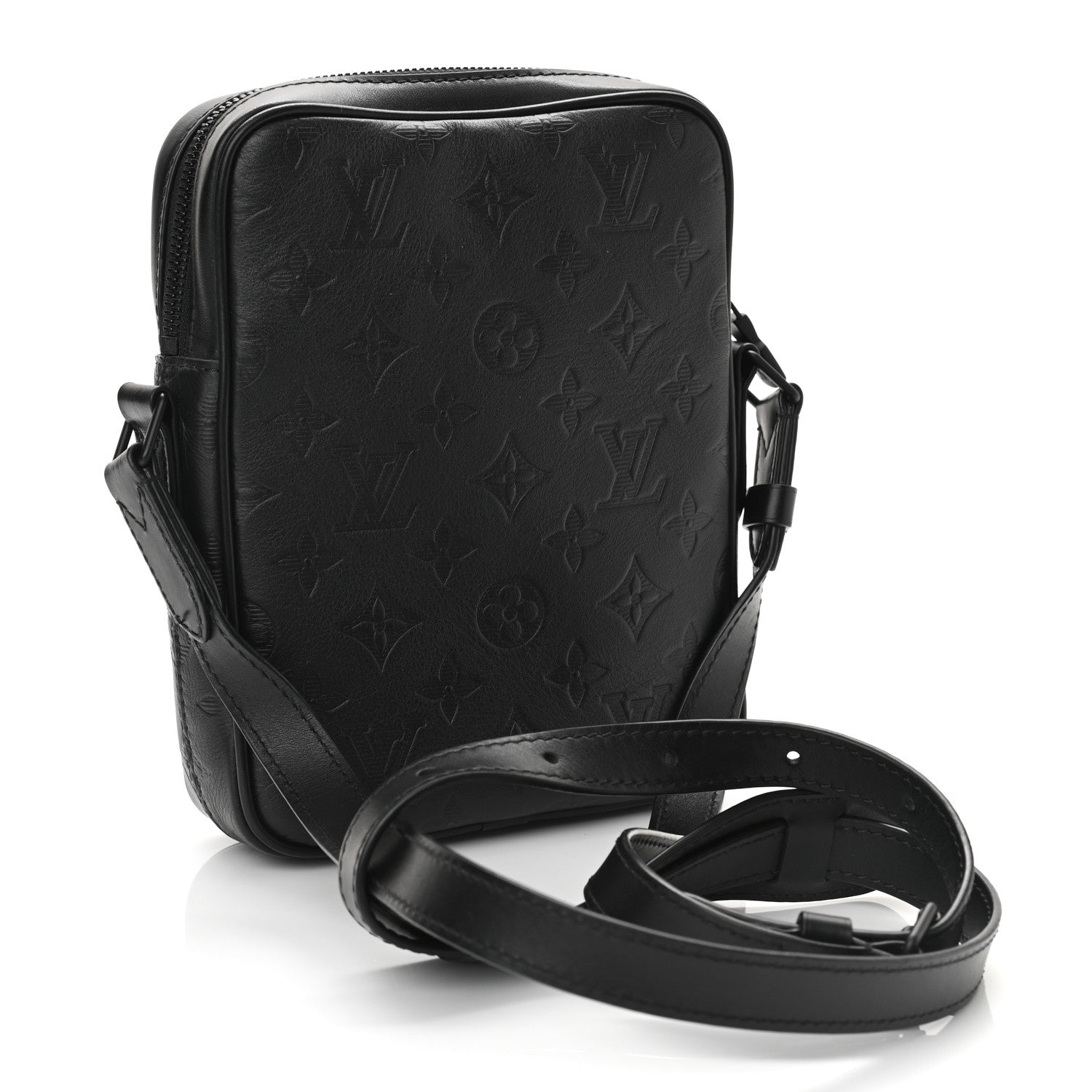Louis Vuitton Calfskin Monogram Shadow Danube PM Black 3 of 11