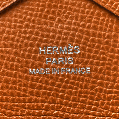Hermes Epsom Calvi Duo Card Case Gold 6 of 9